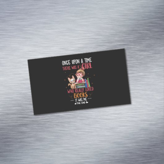 Ooit was er een meisje dat echt boekt magnetisch visitekaartje (Voorbeeld)