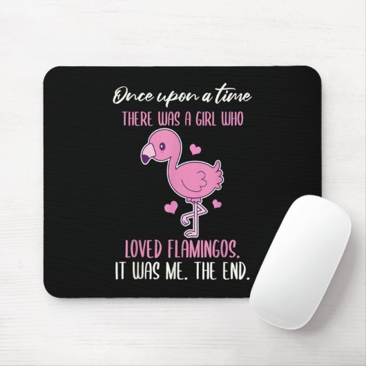 Ooit was er een meisje dat van Flamingos hield Muismat (Met muis)