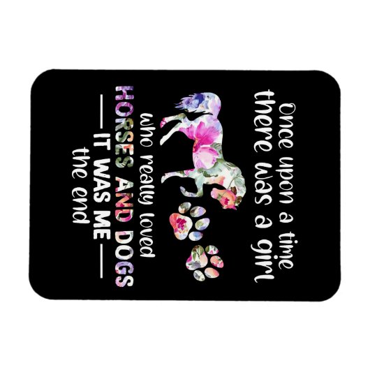 Ooit was er een meisje dat van paarden hield. magneet (Horizontaal)