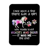 Ooit was er een meisje dat van paarden hield. magneet (Verticaal)