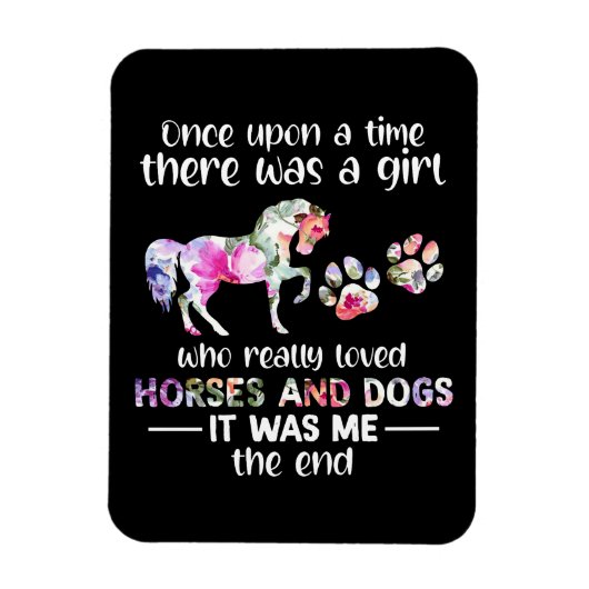 Ooit was er een meisje dat van paarden hield. magneet (Verticaal)