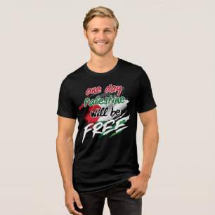 Ooit zal Palestina vrij zijn Tri-Blend Shirt