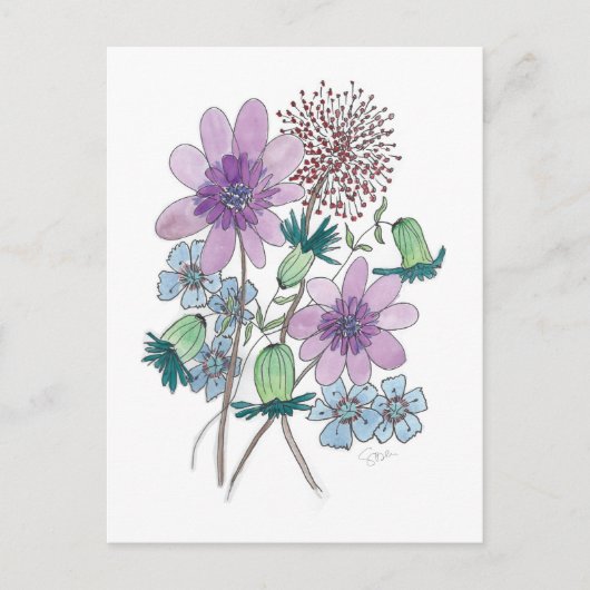 Ook bloemen. briefkaart (Voorkant)