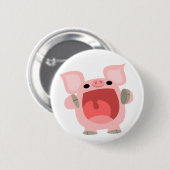 "OOK!!!" Cute Cartoon Pig Button Badge (Voorkant /achterkant)