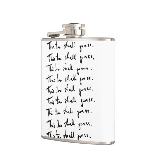 Ook dat gaat voorbij! Inspirerend prijsopgave Heupfles (Links)