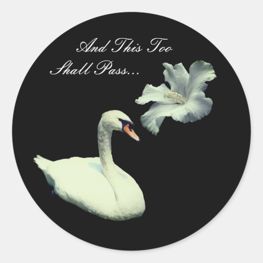 Ook dit geldt voor het Inspirerend Swan Ronde Sticker (Voorkant)
