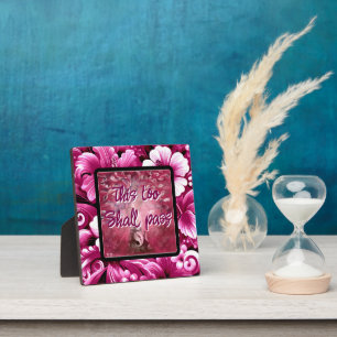 Ook dit zal Abstracte boomroze wit passeren Fotoplaat