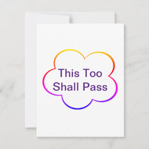 Ook dit zal Kaart passeren Notitiekaartje