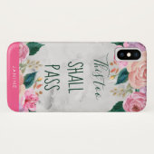 Ook dit zal passeren Girly Floral gepersonaliseerd Case-Mate iPhone Case (Achterkant (horizontaal))