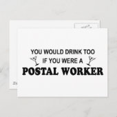 Ook Drink - Postal Worker Briefkaart (Voorkant / Achterkant)
