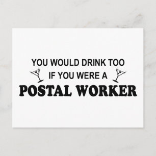 Ook Drink - Postal Worker Briefkaart