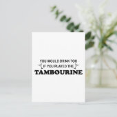Ook Drink - Tambourine Briefkaart (Staand voorkant)