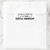 Ook Drink - tandarts Ronde Sticker (Tas)