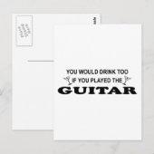Ook drinken - gitaar briefkaart (Voorkant / Achterkant)