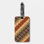 Ook groene en oranje kat bagagelabel (Achterkant verticaal)