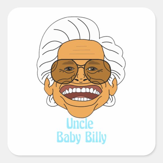 oom Baby Billy Vierkante Sticker (Voorkant)