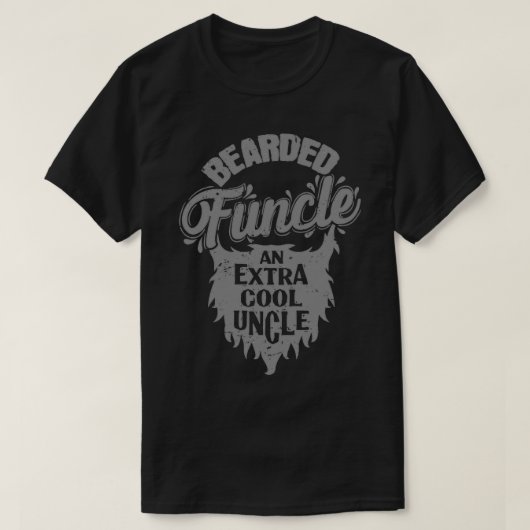 Oom Bart Bearded Funcle Een extra coole oom T-shirt (Design voorkant)
