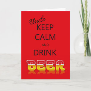 Oom, blijf kalm en drink bierkaart kaart