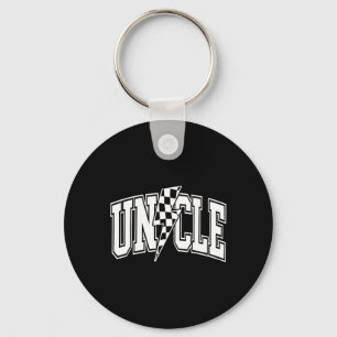 Oom Bliksemschicht Geruite Varsity Vader Oom Sleutelhanger