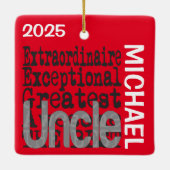 oom Extraordinaire CUSTOM Keramisch Ornament (Achterkant)