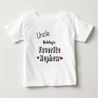 Oom Favoriet Nephew Baby T-Shirt gepersonaliseerd