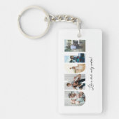 Oom Foto Collage 5 Afbeeldingen Collage Sleutelhanger (Voorkant)