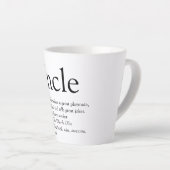Oom Funcle Definitie Modern Grappig Latte Mok (Rechterhoek)