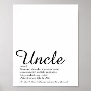 Oom Funcle Definitie Modern Plezier Schrift Poster