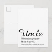 Oom, Funcle definitie script moderne grap Briefkaart (Voorkant / Achterkant)