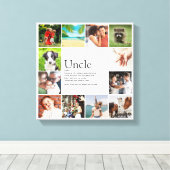 Oom, Funcle Definition 12 Photo Collage Canvas Afdruk (Insitu (Houten vloer))