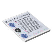 Oom gedicht - 40e verjaardag notitieblok (Schuin)