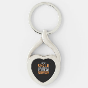 Oom Gift Ideeën   Ik ben de oom Drink Koffee Sleutelhanger