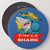 OOM HAAI KNOP RONDE BUTTON 6,0 CM (Voorkant /achterkant)