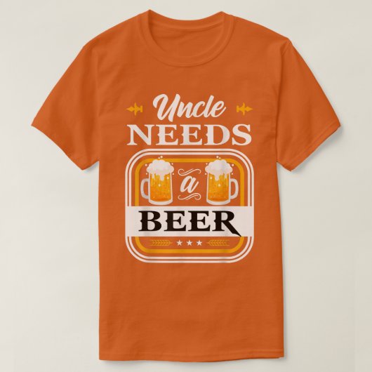 Oom heeft een bier bruid en bruidegom drinker bier t-shirt (Design voorkant)