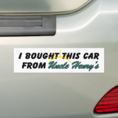 Oom Henry's Bumpersticker (Op auto)
