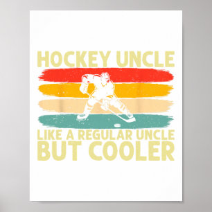 Oom-hockeyontwerp voor oom die ijshockeyspeler is poster