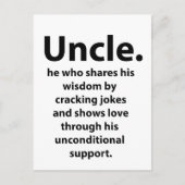 Oom Inspirerend Grappig Briefkaart (Voorkant)