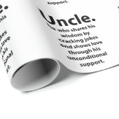 Oom Inspirerende Grappige Citaat Typografie Oom Cadeaupapier (Rol Hoek)