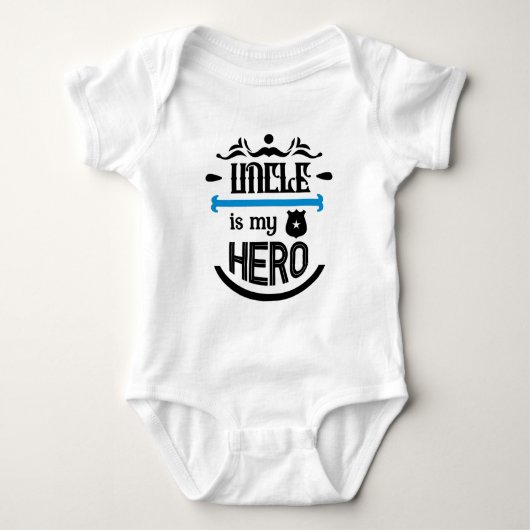 Oom Is Mijn Held Baby Body Romper (Voorkant)