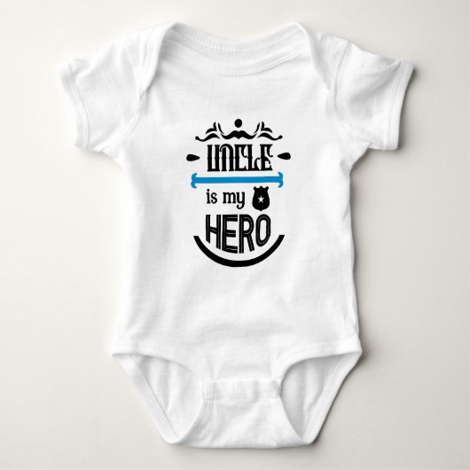 Oom is mijn held baby romper (Voorkant)
