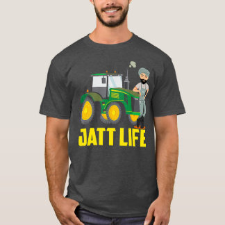 oom Jee Punjabi Farmer Jatt Life Tractor T-shirt