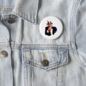 Oom Joe als oom Sam Ronde Button 5,7 Cm (In situ)