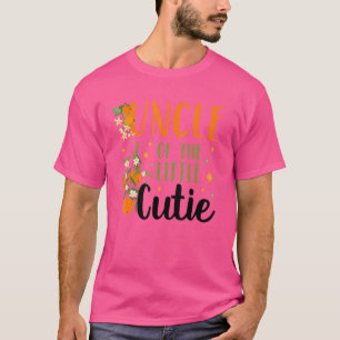 Oom Kleine Cutie Baby shower Oranje 1e verjaardag T-shirt