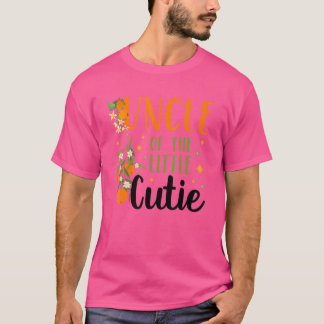 Oom Kleine Cutie Baby shower Oranje 1e verjaardag T-shirt
