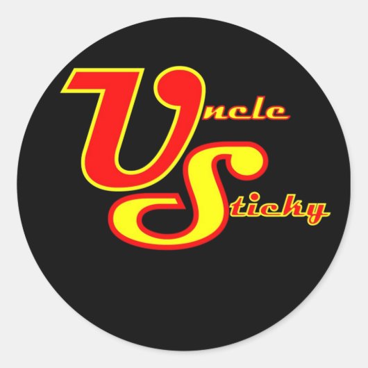 Oom kleverige ronde Sticker (Voorkant)