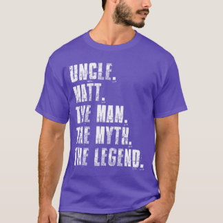 Oom Matthe Manhe Mythe Legende Grappig Matt Zegt T-shirt