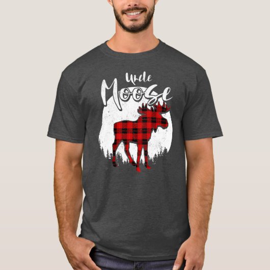 Oom Moose Red Pset Buffalo Matching Family T-shirt (Voorkant)