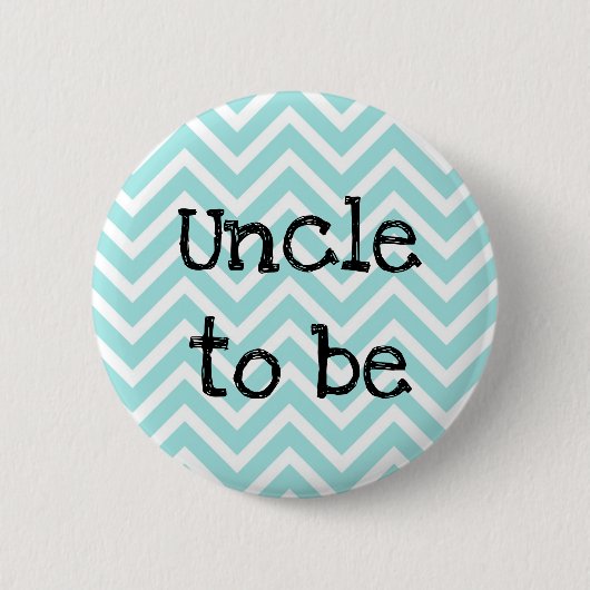 Oom om blauwgroen Chevron Baby shower pin Ronde Button 5,7 Cm (Voorkant)