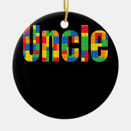 Oom Parent Brick Master Building Blocks Keramisch Ornament (Voorkant)