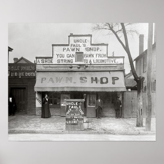 Oom Paul's Pawn Shop, 1899.  foto Poster (Voorkant)